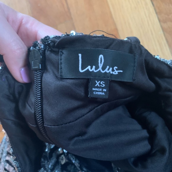 Modern Beauty Black and Silver Sequin Bodycon Mini Dress - Picture 4 of 4